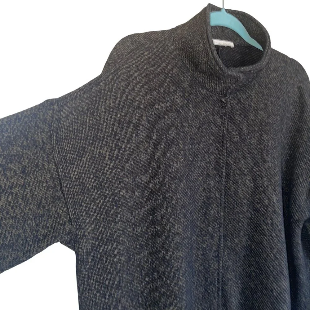 Eileen Fisher Womens Jacket Size Large Black Pockets Casual Pure Cotton - Picture 3 of 11